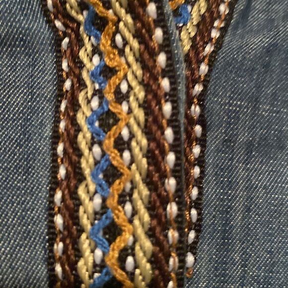 Spense Lightweight Denim Dress Size 6 Long Sleeve Embroidered On Collar - Picture 3 of 9